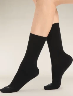 Icebreaker Women's Merino Lifestyle Fine Gauge Crew Socks Black Shop