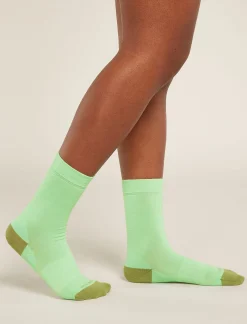 Icebreaker Women's Merino Lifestyle Fine Gauge Crew Socks Glass/Lichen Store