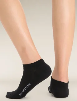 Icebreaker Women's Merino Lifestyle Fine Gauge No Show Socks Black/Snow Flash Sale