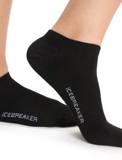 Icebreaker Women's Merino Lifestyle Fine Gauge No Show Socks Black/Snow Flash Sale