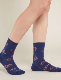 Women's Merino Lifestyle Ultralight Crew Socks Camp Essential-Icebreaker Hot