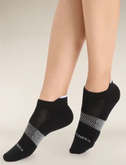 Icebreaker Women's Merino Multisport Light Micro Socks Black/Snow Hot