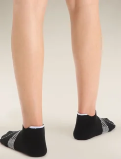 Icebreaker Women's Merino Multisport Light Micro Socks Black/Snow Hot