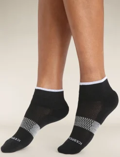 Icebreaker Women's Merino Multisport Light Mini Socks Black/Snow Fashion