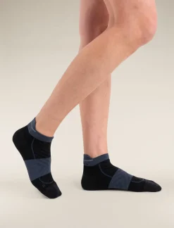 Icebreaker Women's Merino Run+ Ultralight Micro Socks Black/Graphite Fashion