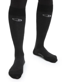 Icebreaker Women's Merino Snow Liner Over the Calf Socks Black New